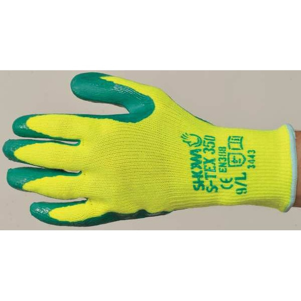 Hi-Vis Cut Resistant Coated Gloves, Cut Level 4 ,Dipped ,Nitrile ,Smooth ,XL 1 PR