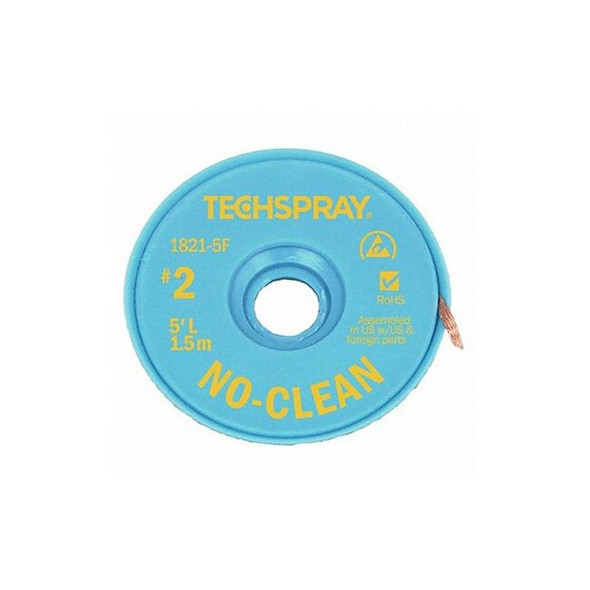 Techspray No-Clean Yellow No 2 Braid - AS 1821-5F