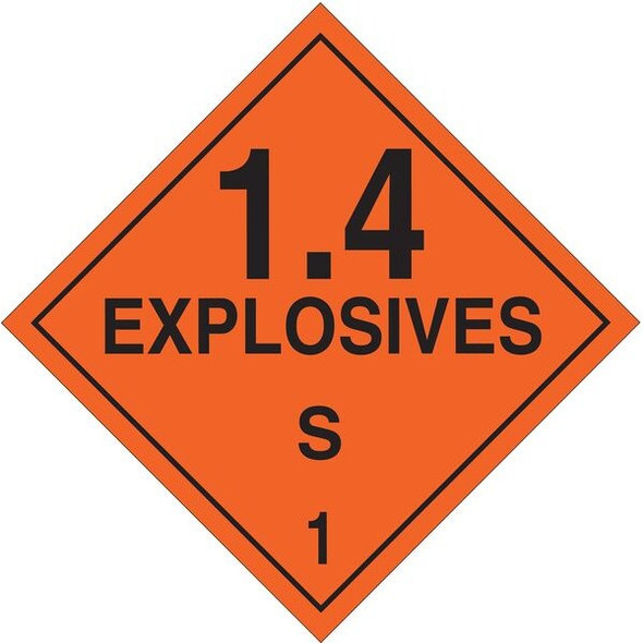 Brady DOT Container Placard,10-3/4" Label W 63332
