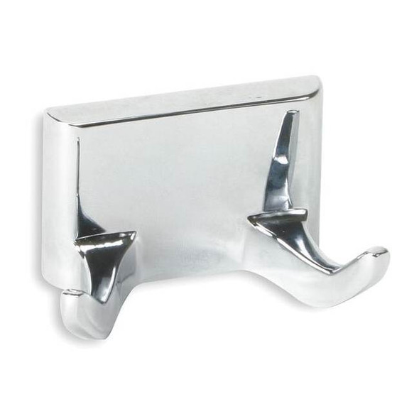 Manufacturer Varies Bathroom Hook,2 Hook,1-1/2In D,Chrome 2VAL4