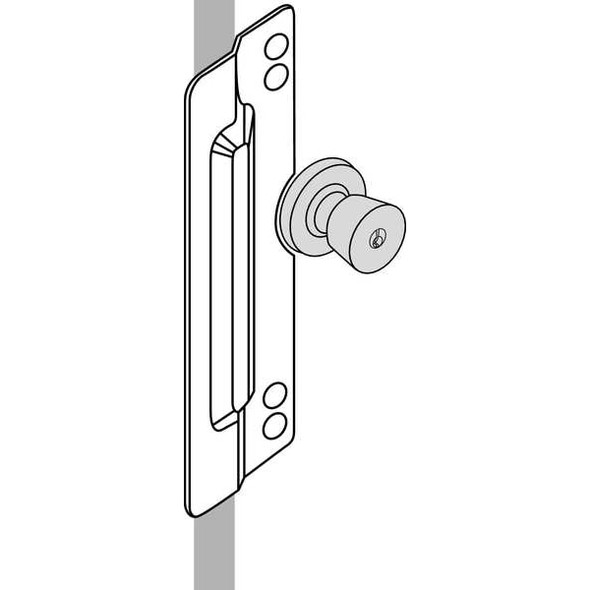 Manufacturer Varies Door Latch Guard, Aluminum, Steel, 11"L x 3"W 1HHL8