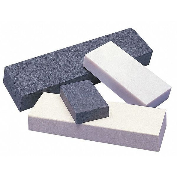 Single Grit Benchstone, 4 in W, 1 in L, 1/4 in H, Silicon Carbide, Gray