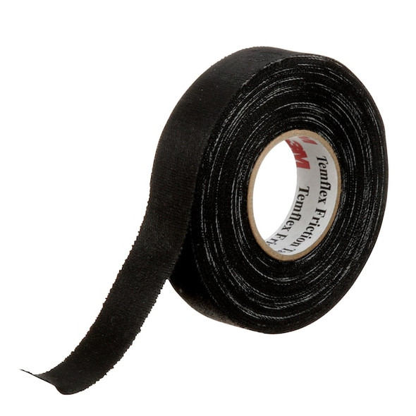Electrical Friction Tape, 1755, Temflex, 3/4 in W x 60 ft L, 13 mil thick, Cotton, Black, 1 Pack