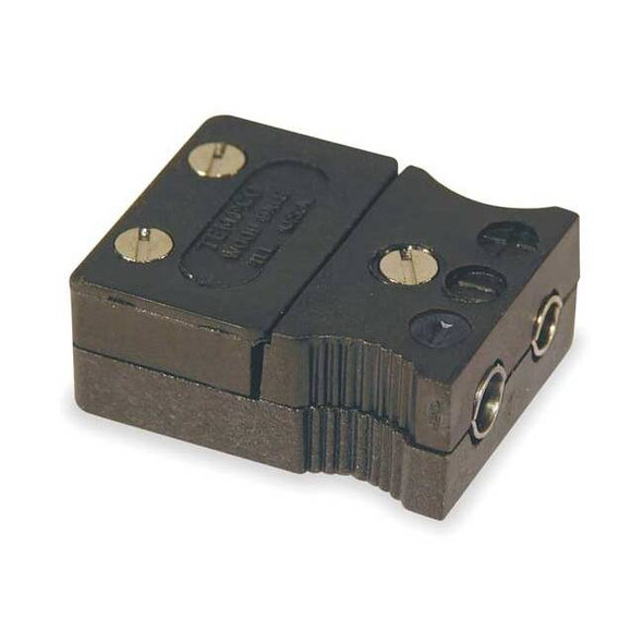 Tempco Thermocouple Jack, Black, Type J, Jack TCAR-1008