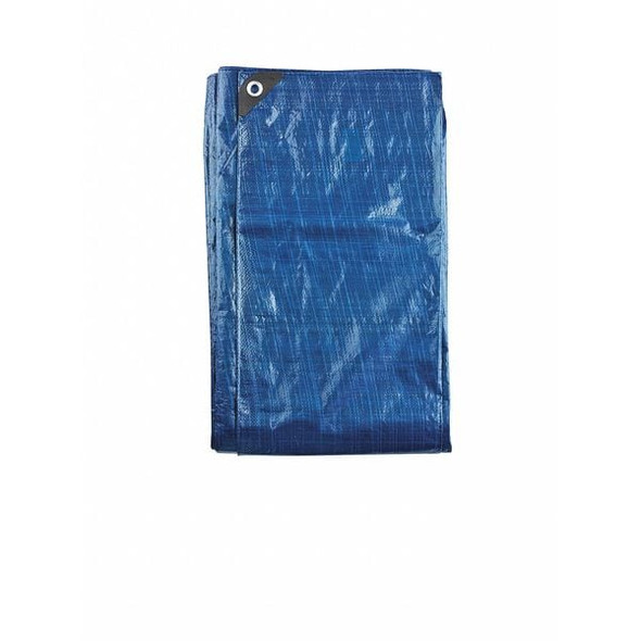 Manufacturer Varies Standard Duty Tarp, 9 ft 6 in x 11 ft 4 in, 5.1 Mil, Blue, Polyethylene 2W694