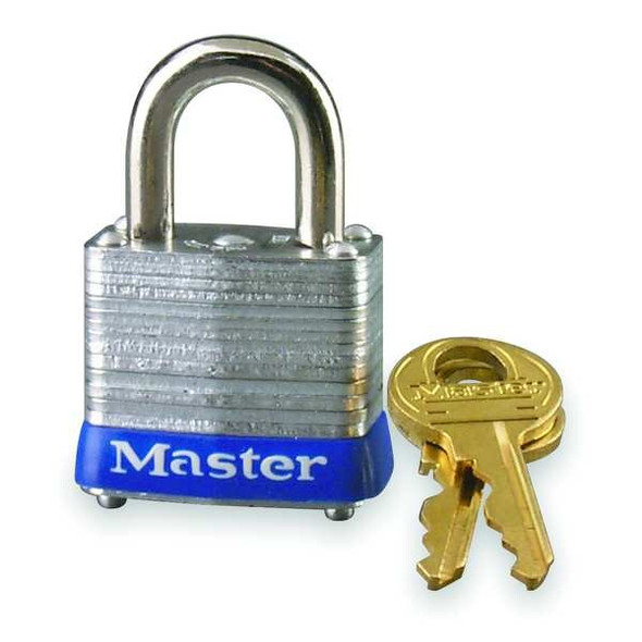 Master Lock Keyed Padlock, 1/2 in,Rectangle,Silver 7 Master Lock Keyed Padlock, 1/2 in,Rectangle,Silver 7