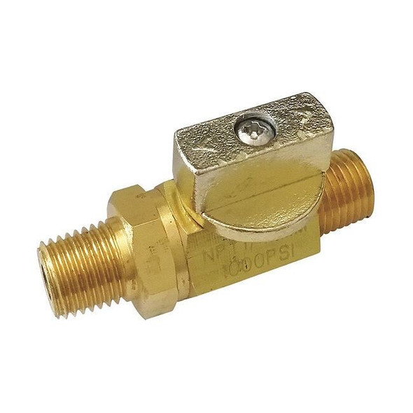 Manufacturer Varies 1/4" MNPT Brass Ball Valve Inline G-BVRM-25M
