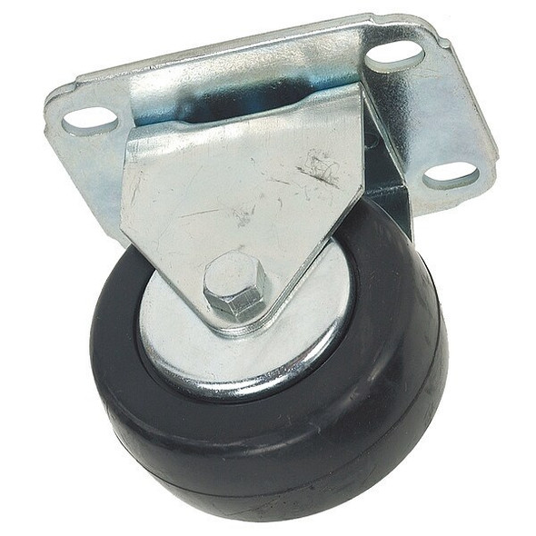 Manufacturer Varies Rigid Plate Caster,Rubber,3 in.,210 lb. 2G303