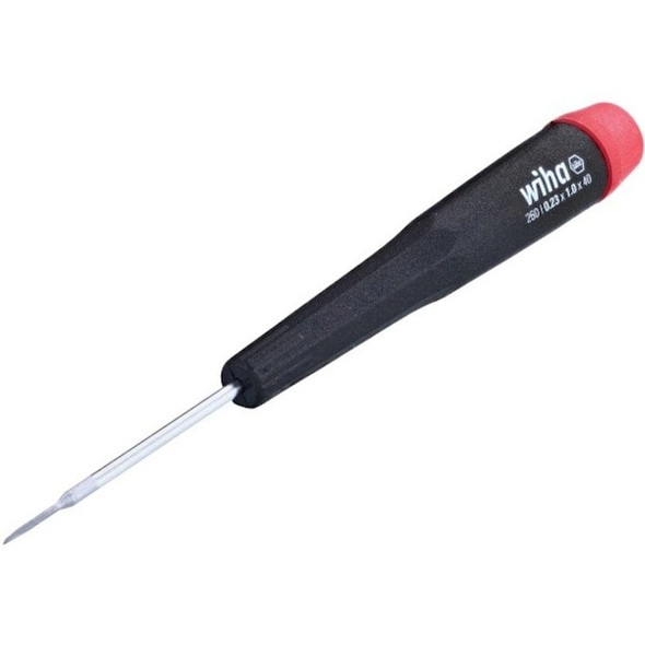Wiha Prec. Screwdriver, Slotted, 1.0mm x 1-5/8 26010