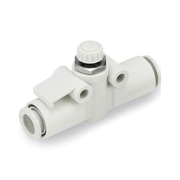 Smc Speed Control Valve,6mm Tube,1/4 In AS2052F-06