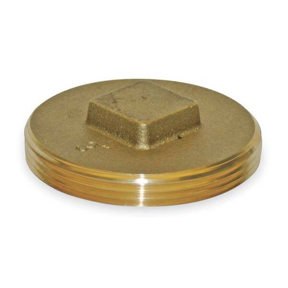 Manufacturer Varies Brass Raised Square Head Plug, MNPT, 4" Pipe Size 156-026