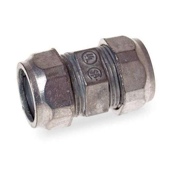 Manufacturer Varies EMT Coupling, 1-1/4 in, Compression, Zinc Alloy, Plain 3LT98