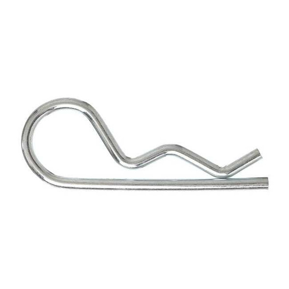 Hair Cotter Pin, 11/64 in Dia, 3-1/2 in L, Steel, 10 PK