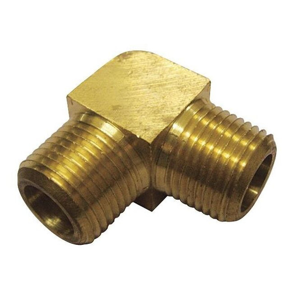 90 Degrees Elbow Brass 90 Degrees Male Elbow, 1/4 in Male NPT X 1/4 in Male NPT