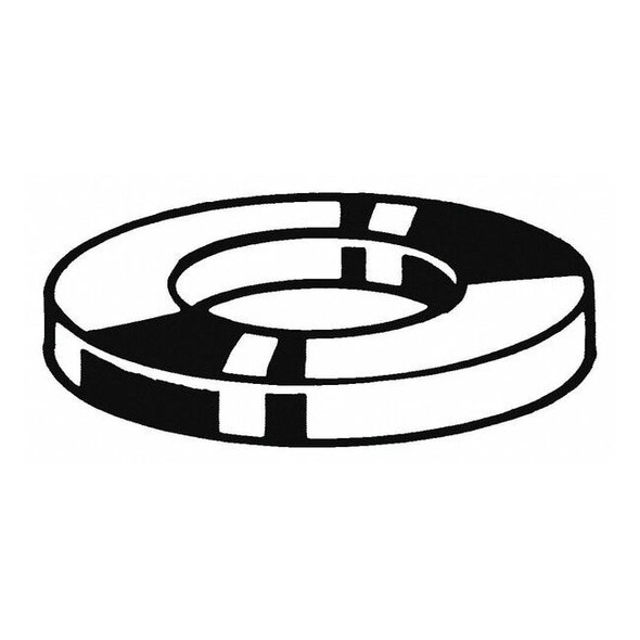 Flat Washer, For Screw Size M10 ,Steel Zinc Plated Finish, 100 PK