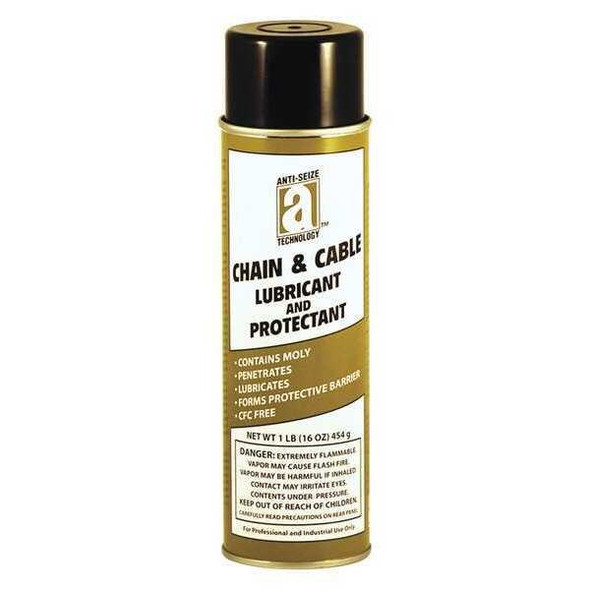 Anti-Seize Technology 20 oz, Aerosol Can, Mineral Oil, Black 17040