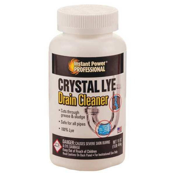 Instant Power Professional Crystal Lye Drain Opener,1 lb.,Odorless 8886