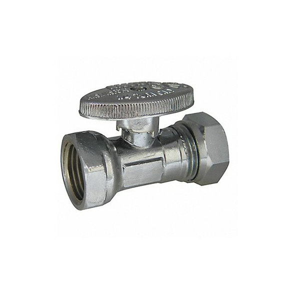 Kissler 1/4-Turn Stop, Straight, 1/2 Inx1/2 In 88-9040