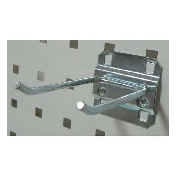 Manufacturer Varies Double Rod Pegboard Hook,3 1/2 in L,PK5 6YB96