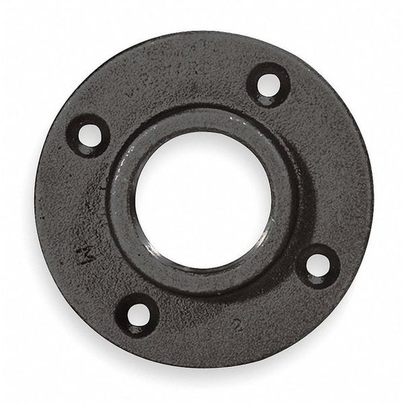 Flange Floor Flange, 1-1/2" Pipe, Flanged x FNPT, Malleable Iron, Class 150