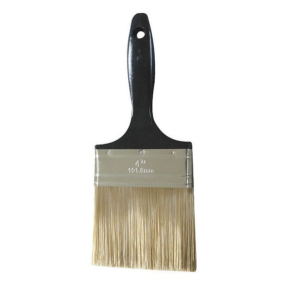 4" Flat Sash Soft, Polyester Bristle, Paint Brush, Plastic Handle