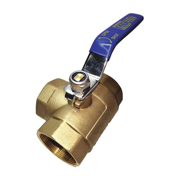 Manufacturer Varies Manual 3-Way Ball Valve,1/2",Brass 1PZA1