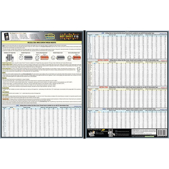Manufacturer Varies Fastener Tech Sheet,Screw Thread Inserts 5DFF9