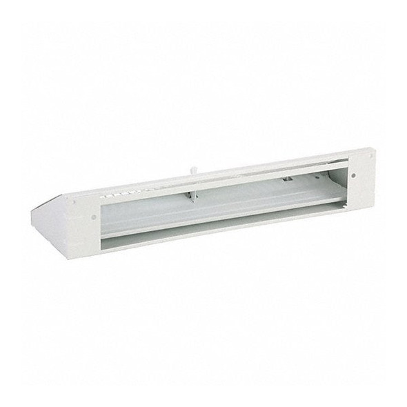 Baseboard Register, 12 in W x 2 in H Opening, White, Steel, One-Way, Surface Mount