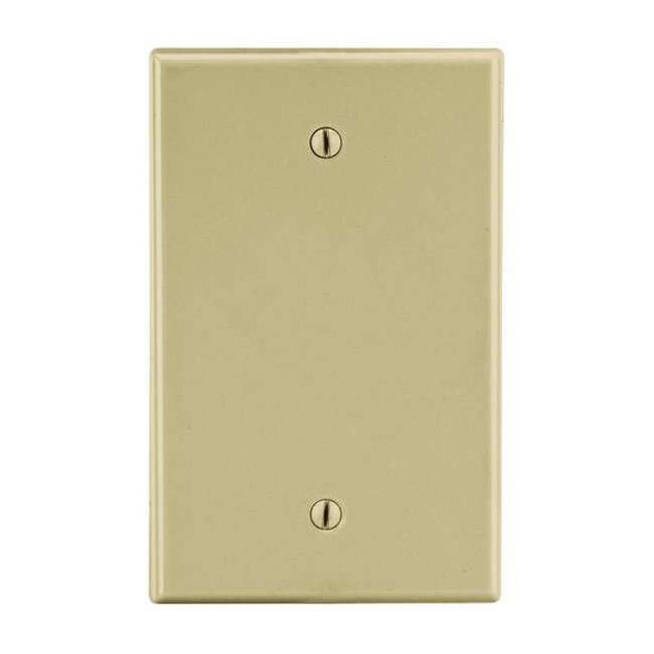 Blank Box Mount Wall Plate, Number of Gangs: 1 Plastic, Satin Finish, Ivory