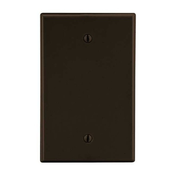 Blank Box Mount Wall Plate, Number of Gangs: 1 Plastic, Satin Finish, Brown