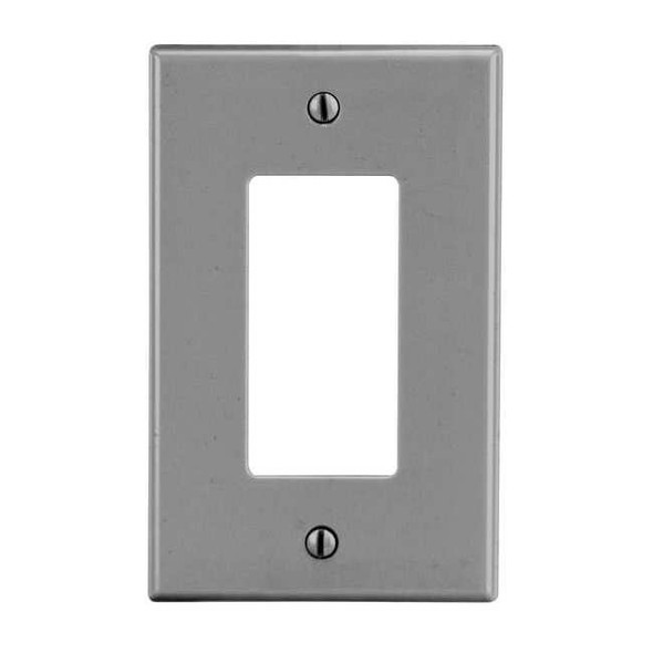 Rocker Wall Plate, Number of Gangs: 1 Plastic, Satin Finish, Graphite