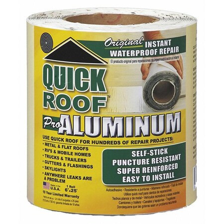 Quick Roof Repair Product,Asphalt,L 25 x W 0.5 Ft QR625