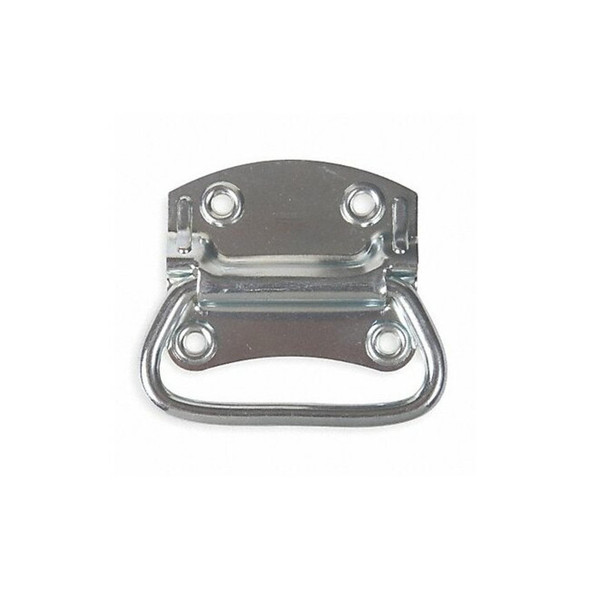 Chest Handle, Steel, 4 3/4 In L, Zinc, Unthr. Through Holes