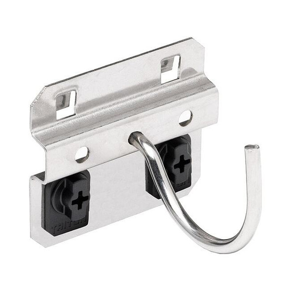 2-1/4 In. Curved Stainless Steel Pegboard Hook for Stainless Steel LocBoard, PK3
