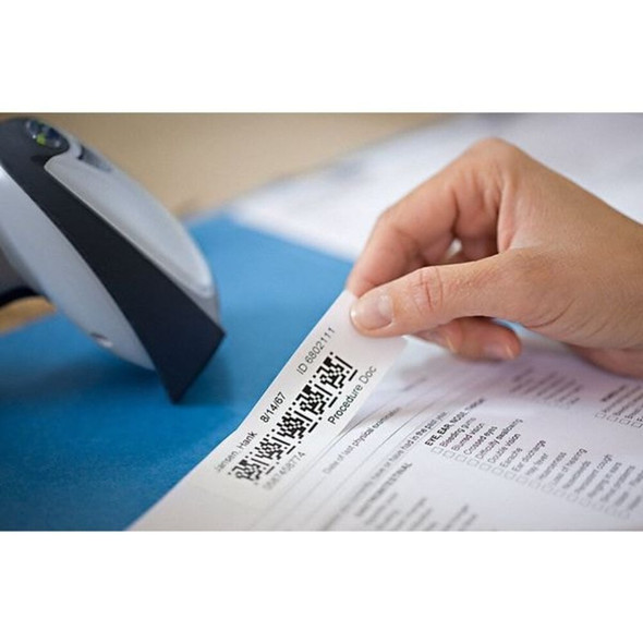 Printer Label, 1 1-8 in Label W, 3 1-2 in Label H, 350 Labels per Roll, White  30252