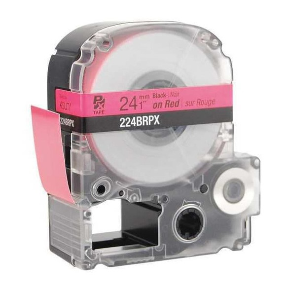 Epson Label Cartridge, Black on Red, Labels/Roll: Continuous 45WA59