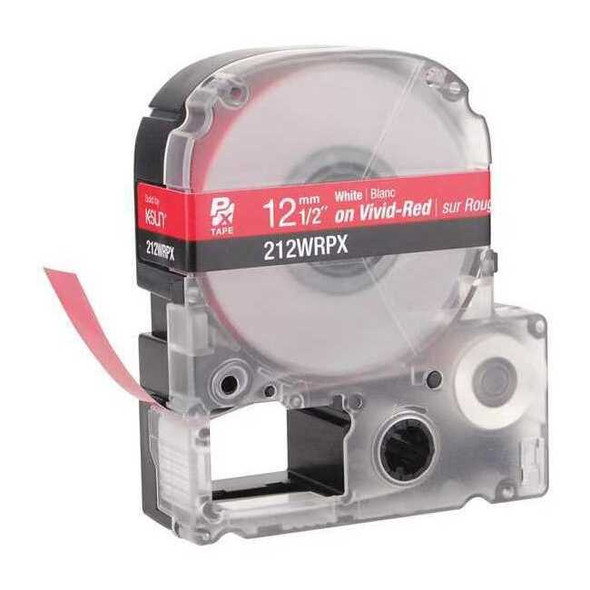 Epson Label Cartridge, White on Red, Labels/Roll: Continuous 45WA27