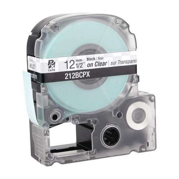 Epson Label Cartridge, Black on Clear, Labels/Roll: Continuous 212BCPX