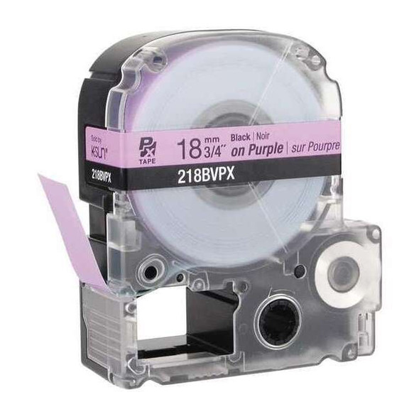 Epson Label Cartridge, Black on Violet, Labels/Roll: Continuous 218BVPX