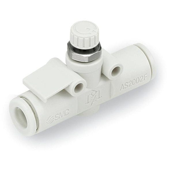 Smc Speed Control Valve, 3/16 in, Meter In AS2002F-04 Smc Speed Control Valve, 3/16 in, Meter In AS2002F-04