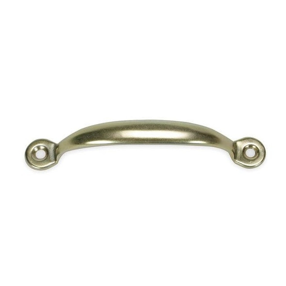 Door Pull, Steel, 4 7/8 In L, Matte, Unthr. Through Holes
