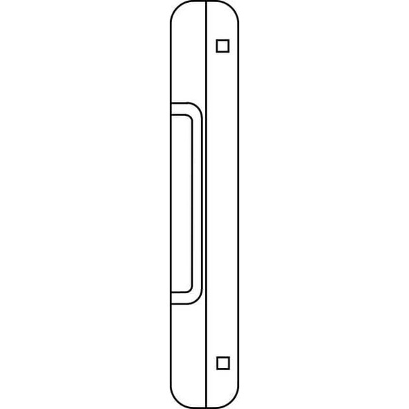 Rockwood Door Latch Guard, Stainless Steel, 10"L x 1-11/16"W 321.32D