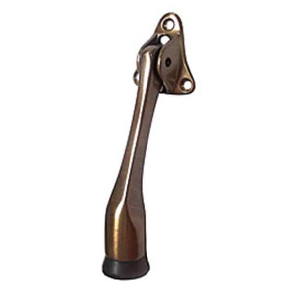 Rockwood Lever Door Holder,Pol Brass,Cast Zinc 458.3