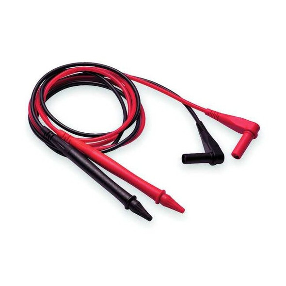 Test Probe Lead, CAT III 1000V, Shrouded Banana Plug, 3 ft. 3", PVC, Black, Red