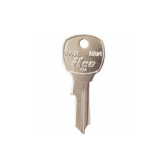 Kaba Ilco Key Blank, NA14,Brass, PK10 1069L-NA14 Kaba Ilco Key Blank, NA14,Brass, PK10 1069L-NA14
