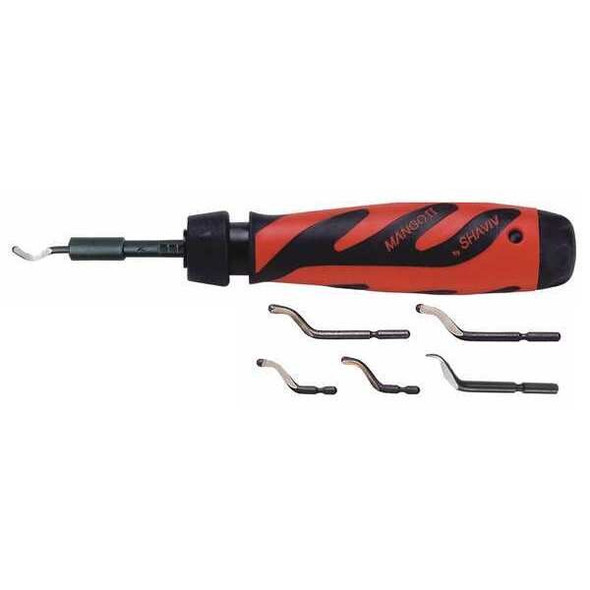 Shaviv Deburring Tool Set,Plastic,Hi Speed Stl. 155-00199