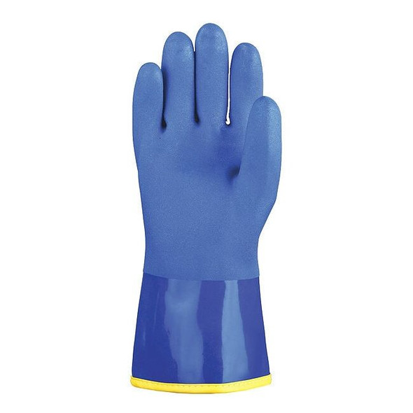 Solvex 23-202 Chemical Resistant Gloves, PVC, 12 in L, 79 mil, Blue, 8, 1 PR