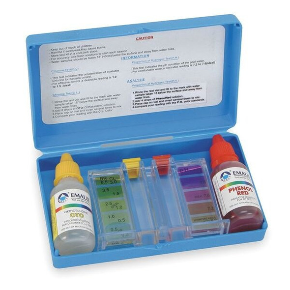 Manufacturer Varies Water Analysis Kit, For PH and Chlorine 2ZTV9