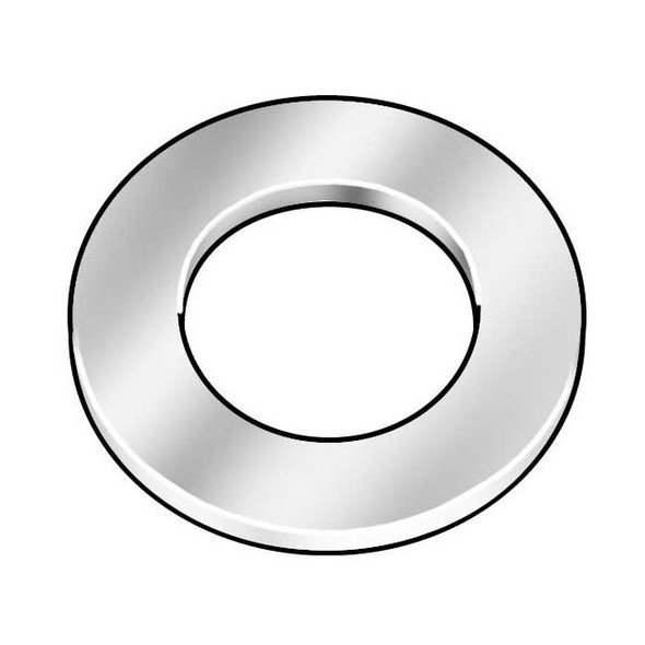 Flat Washer, For Screw Size M18 ,Steel Plain Finish, 25 PK