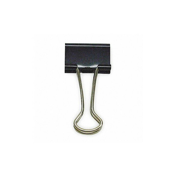 Manufacturer Varies Binder Clip,1-1/4 In,Metal,Black,PK24 2WFX6